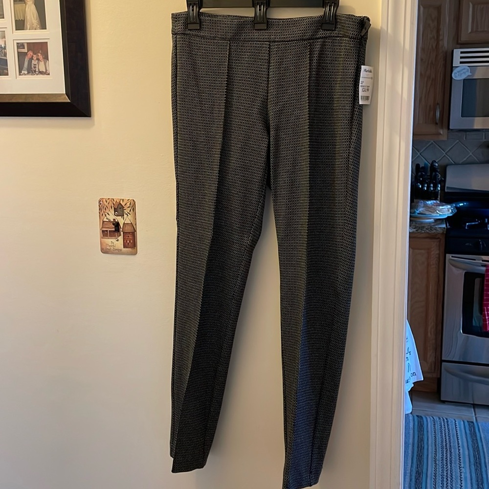 MERCER AND MADISON Black and White Career Stretch Dress Pants Size 8 NWT